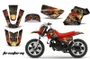 Yamaha PW80 Dirt Bike Graphic Kit - 1996-2006 Firestorm Black