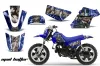 Yamaha PW80 Dirt Bike Graphic Kit - 1996-2006 Mad Hatter Blue