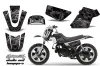 Yamaha PW80 Dirt Bike Graphic Kit - 1996-2006 Skulls and Hammers SIlver