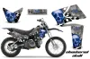 Yamaha TTR50 Dirt Bike Graphic Kit - 2006-2018 Checkered Skull Silver