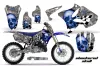 Yamaha YZ125 2 Stroke Dirt Bike Graphic Kit - 2002-2014 Checkered Skull Blue