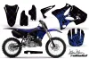 Yamaha YZ125 2 Stroke Dirt Bike Graphic Kit - 2002-2014 Silver Star - Reloaded Blue
