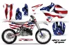 Yamaha YZ125 2 Stroke Dirt Bike Graphic Kit - 2002-2014 Stars and Stripes Red White & Blue