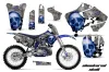 Yamaha YZ250 2 Stroke Dirt Bike Graphic Kit - 1996-2001 Checkered Skull Blue