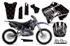 Yamaha YZ250 2 Stroke Dirt Bike Graphic Kit - 1996-2001 Silver Star - Reloaded Black