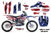 Yamaha YZ250 2 Stroke Dirt Bike Graphic Kit - 1996-2001 Stars and Stripes Red White & Blue