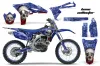 Yamaha YZ250 F 4 Stroke Dirt Bike Graphic Kit - 2010-2013 Bone Collector Blue