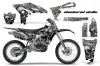 Yamaha YZ250 F 4 Stroke Dirt Bike Graphic Kit - 2010-2013 Checkered Skull Black
