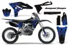 Yamaha YZ250 F 4 Stroke Dirt Bike Graphic Kit - 2010-2013 Diamond Flames Black