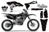 Yamaha YZ250 F 4 Stroke Dirt Bike Graphic Kit - 2010-2013 Silver Star - Reloaded Black
