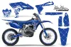 Yamaha YZ250 F 4 Stroke Dirt Bike Graphic Kit - 2010-2013 Silver Star - Reloaded Blue