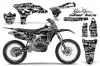 Yamaha YZ250 F 4 Stroke Dirt Bike Graphic Kit - 2010-2013 Silver Star - Silverhaze Black