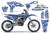 Yamaha YZ250 F 4 Stroke Dirt Bike Graphic Kit - 2010-2013 Silver Star - Silverhaze Blue