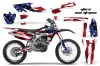Yamaha YZ250 F 4 Stroke Dirt Bike Graphic Kit - 2010-2013 Stars and Stripes Red White & Blue