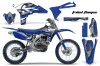 Yamaha YZ250 F 4 Stroke Dirt Bike Graphic Kit - 2010-2013 Tribal Flames Blue