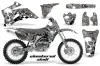 Yamaha YZ250F / YZ450F Dirt Bike Graphic Kit - 2006-2009 Checkered Skull Chrome