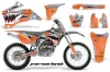 Yamaha YZ250F / YZ450F Dirt Bike Graphic Kit - 2006-2009 P40 Warhawk Orange