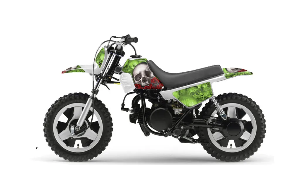 Yamaha PW80 Dirt Bike Graphic Kit - 1996-2006 Bone Collector Green