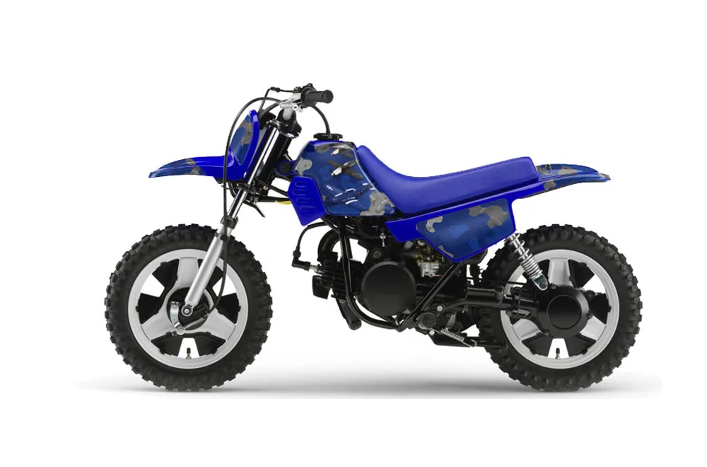 Yamaha PW80 Dirt Bike Graphic Kit - 1996-2006 Dog Fighter Blue