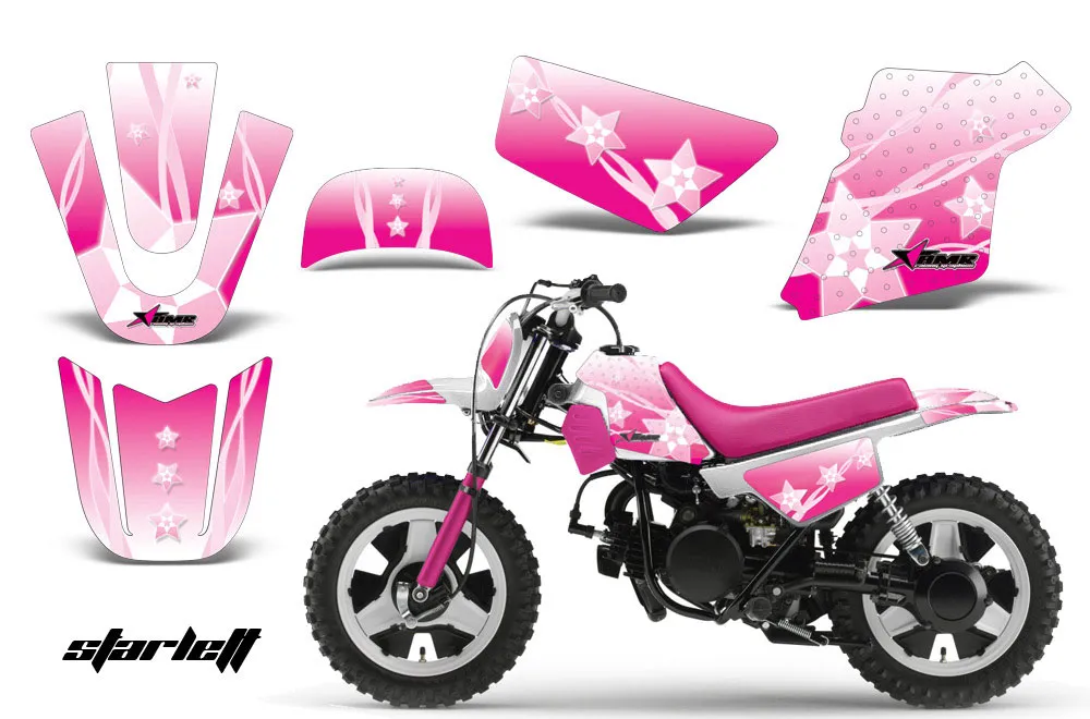 Yamaha PW80 Dirt Bike Graphic Kit - 1996-2006 Starlett Pink
