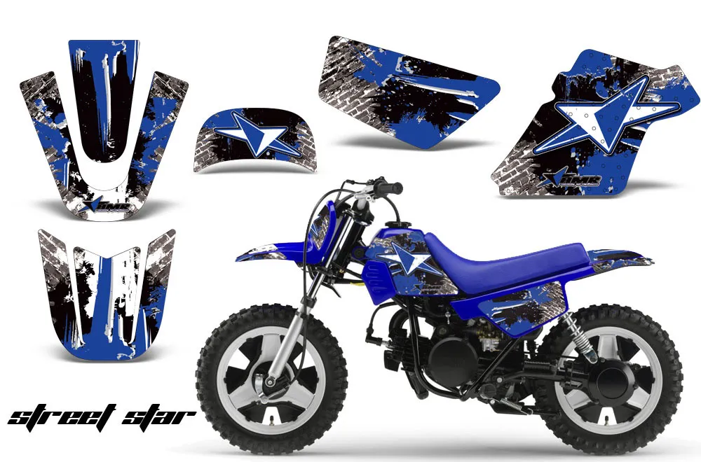 Yamaha PW80 Dirt Bike Graphic Kit - 1996-2006 Street Star Blue