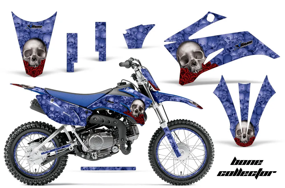 Yamaha TTR110 Dirt Bike Graphic Kit - 2008-2024 Bone Collector Blue