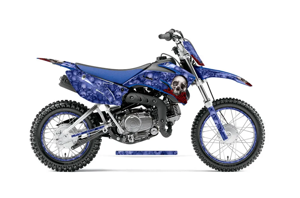 Yamaha TTR110 Dirt Bike Graphic Kit - 2008-2024 Bone Collector Blue
