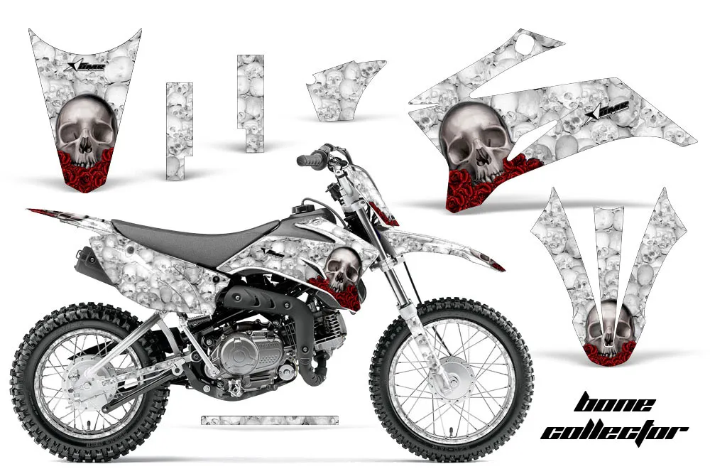 Yamaha TTR110 Dirt Bike Graphic Kit - 2008-2024 Bone Collector White