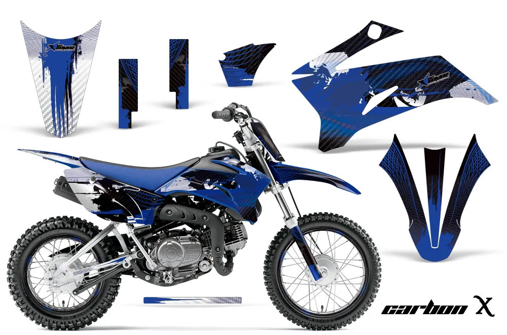 Yamaha TTR110 Dirt Bike Graphic Kit - 2008-2024 Carbon X Blue