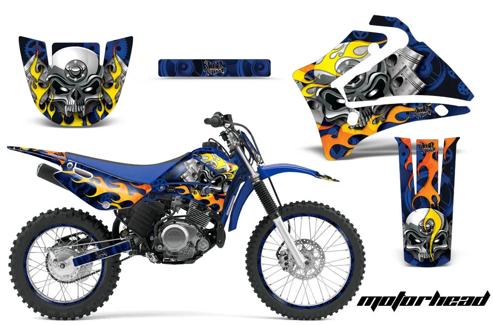 Yamaha TTR125 Dirt Bike Graphic Kit - 2000-2007 Motorhead Blue