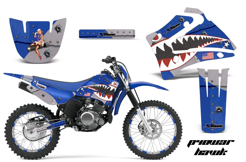 Yamaha TTR125 Dirt Bike Graphic Kit - 2000-2007 P40 Warhawk Blue