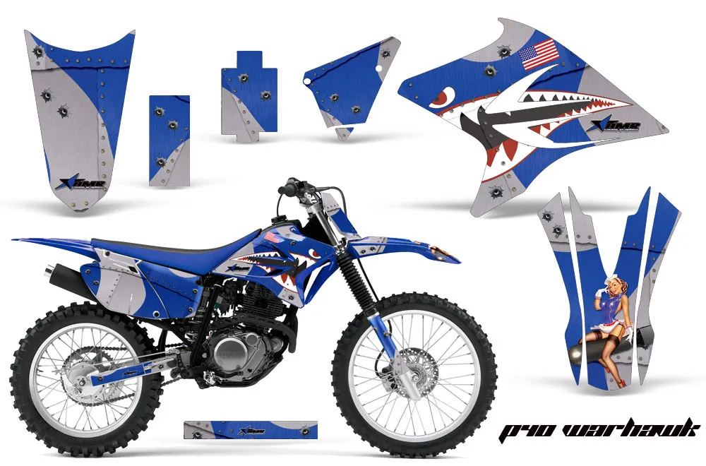 Yamaha TTR230 Dirt Bike Graphic Kit - 2005-2023 P40 Warhawk Blue