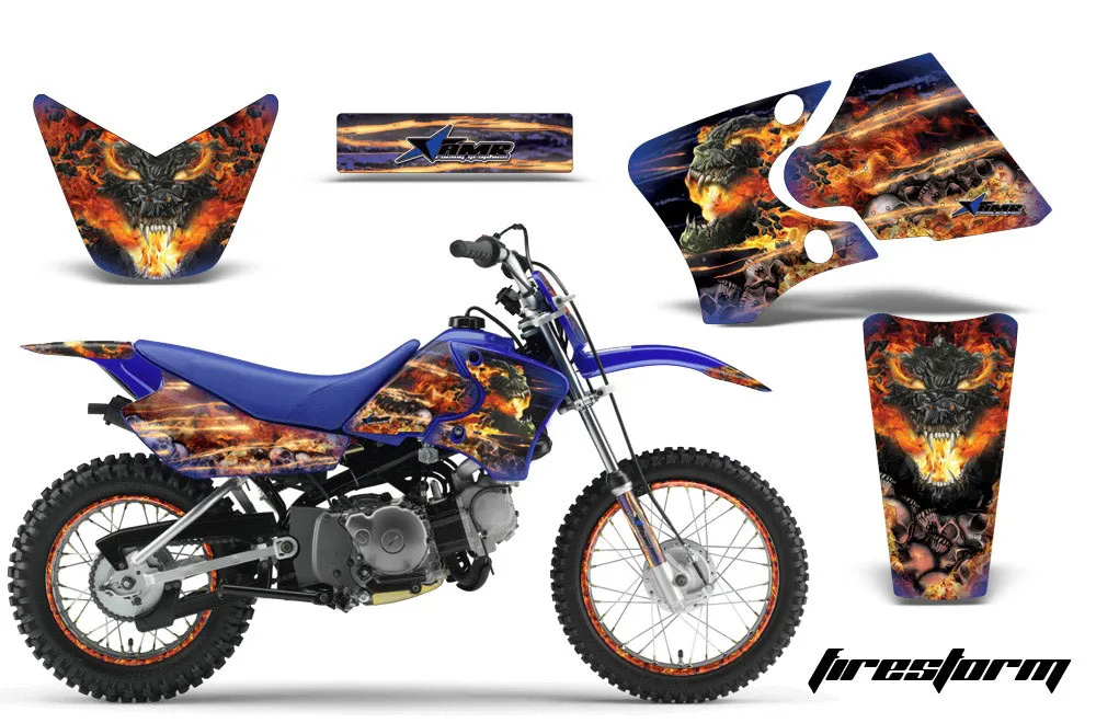 Yamaha TTR90 Dirt Bike Graphic Kit - 2000-2007 Firestorm Blue