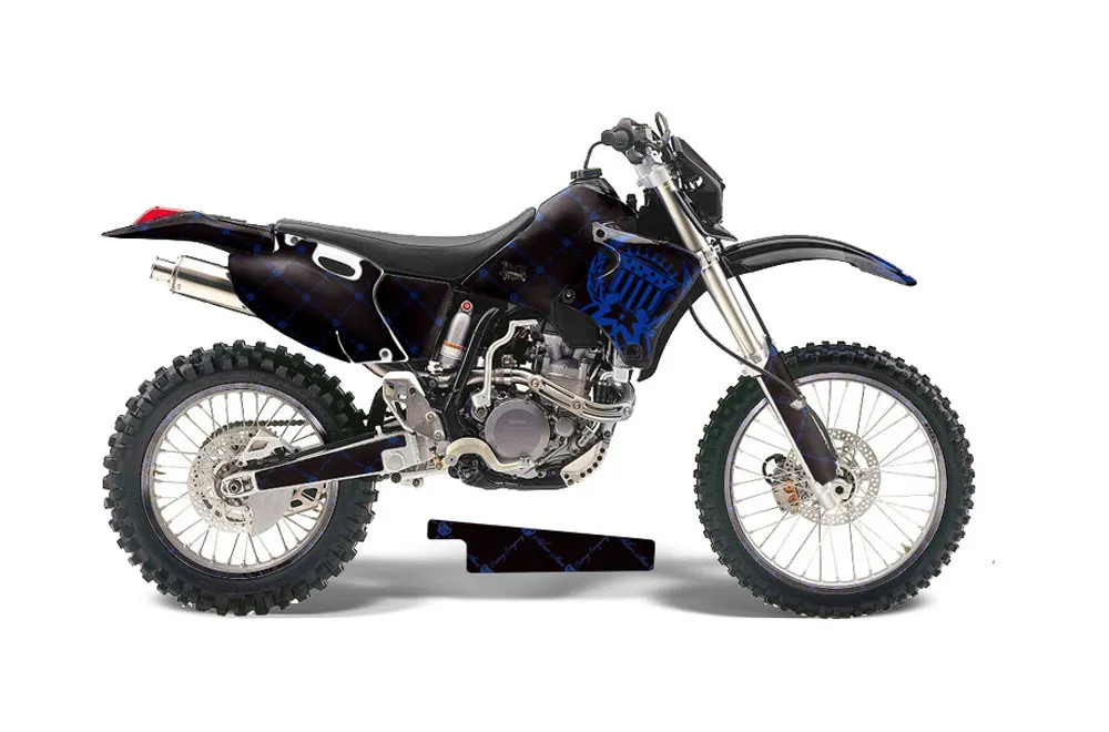Yamaha WR250 Dirt Bike Graphic Kit - 1998-2002 Silver Star - Reloaded Blue