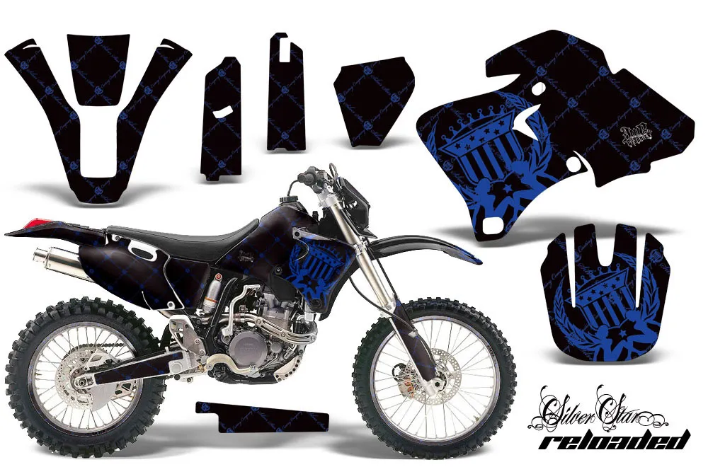 Yamaha WR400 Dirt Bike Graphic Kit - 1998-2002 Silver Star - Reloaded Blue