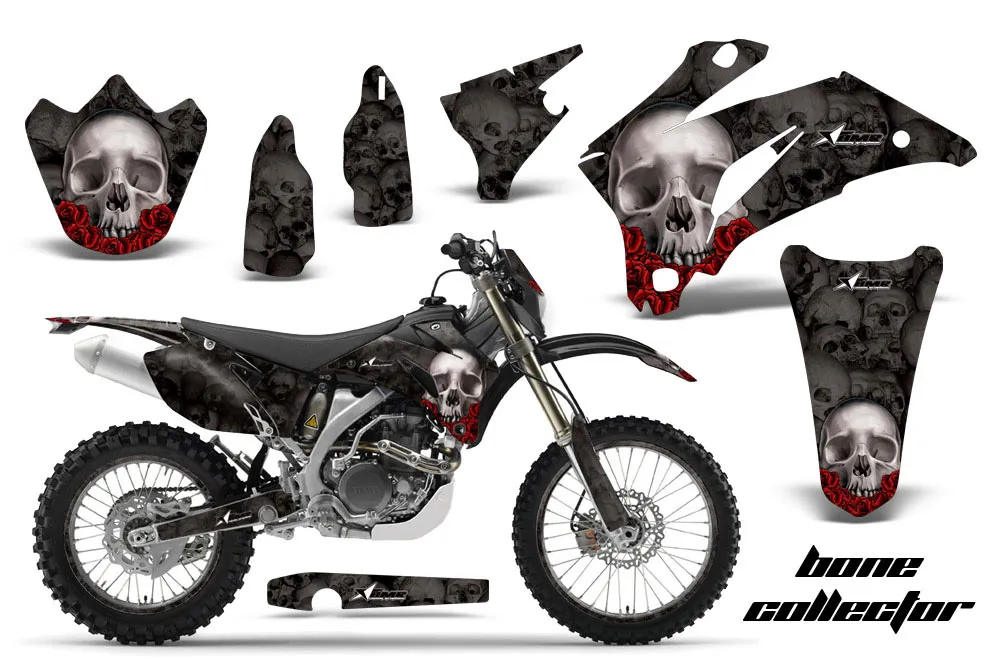 Yamaha WR450F Dirt Bike Graphic Kit - 2007-2011 Bone Collector Black