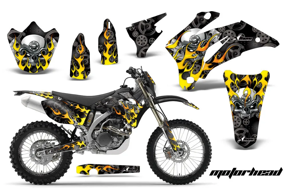 Yamaha WR450F Dirt Bike Graphic Kit - 2007-2011 Motorhead Black