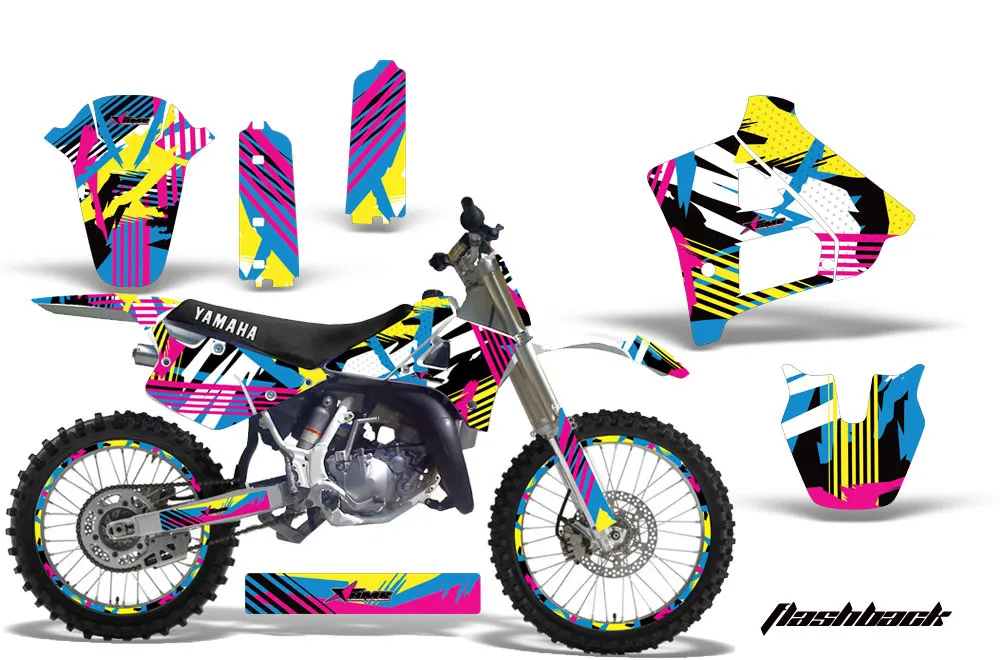 Yamaha YZ125 2 Stroke Dirt Bike Graphic Kit - 1991-1992 Flashback