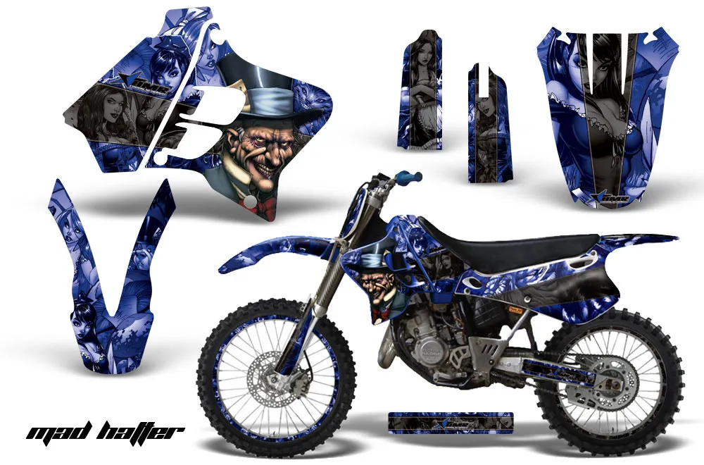 Yamaha YZ125 2 Stroke Dirt Bike Graphic Kit - 1993-1995 Mad Hatter Blue
