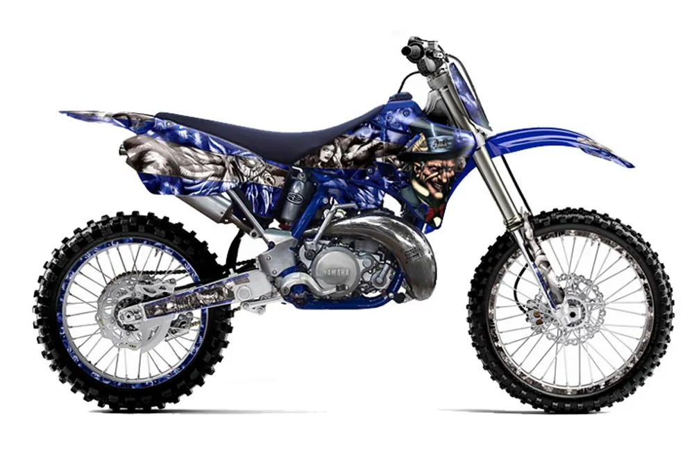 Yamaha YZ125 2 Stroke Dirt Bike Graphic Kit - 1996-2001 Mad Hatter Silver