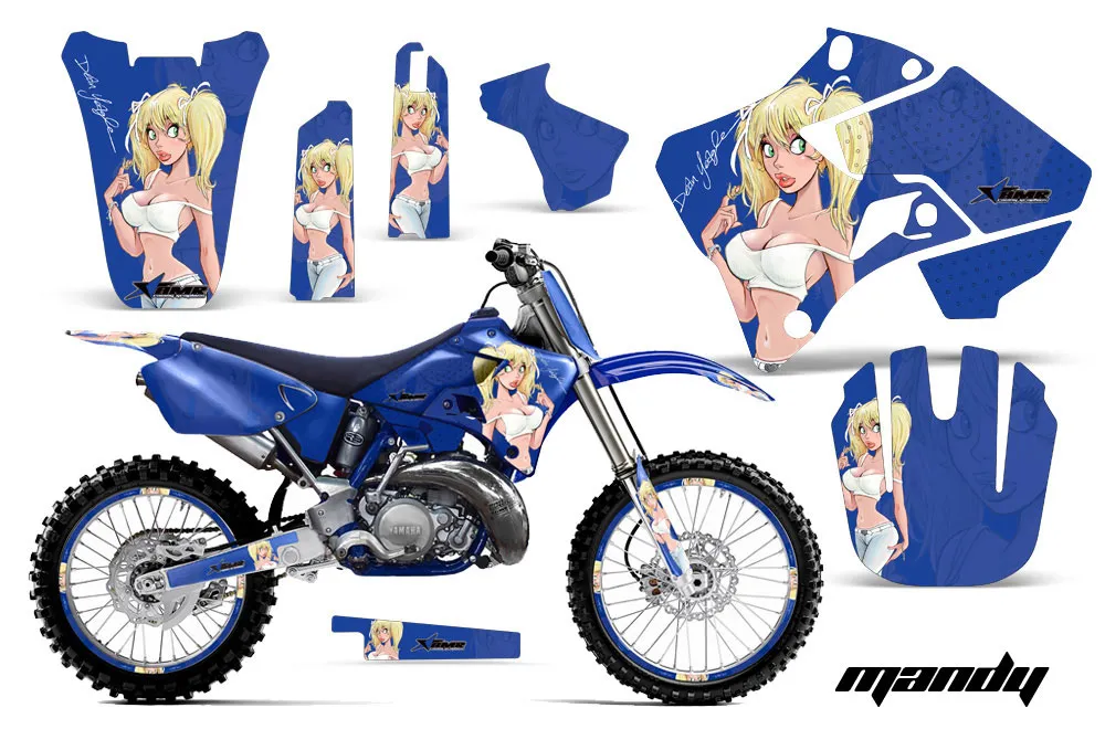 Yamaha YZ125 2 Stroke Dirt Bike Graphic Kit - 1996-2001 Mandy Blue