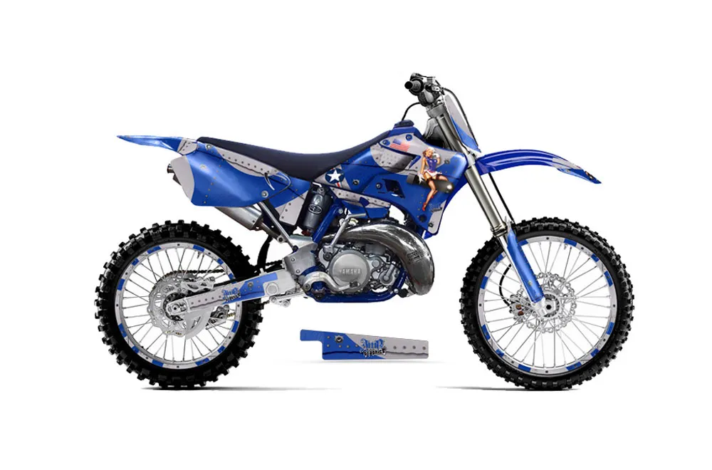 Yamaha YZ125 2 Stroke Dirt Bike Graphic Kit - 1996-2001 T Bomber Blue