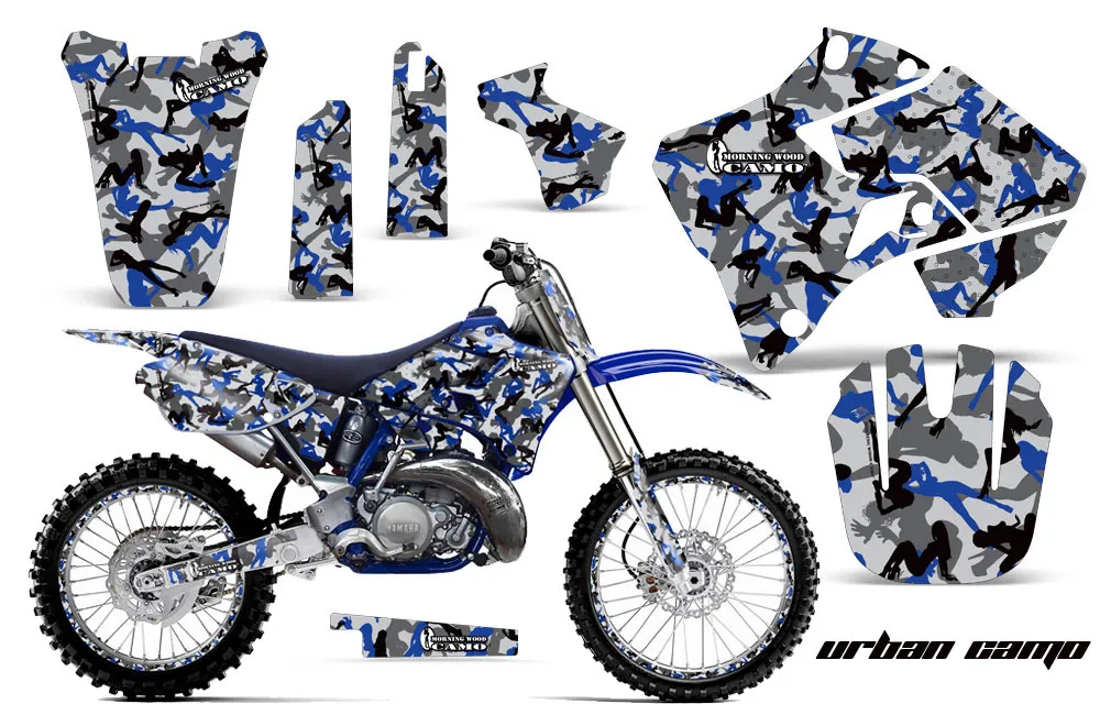 Yamaha YZ125 2 Stroke Dirt Bike Graphic Kit - 1996-2001 Urban Camo Blue