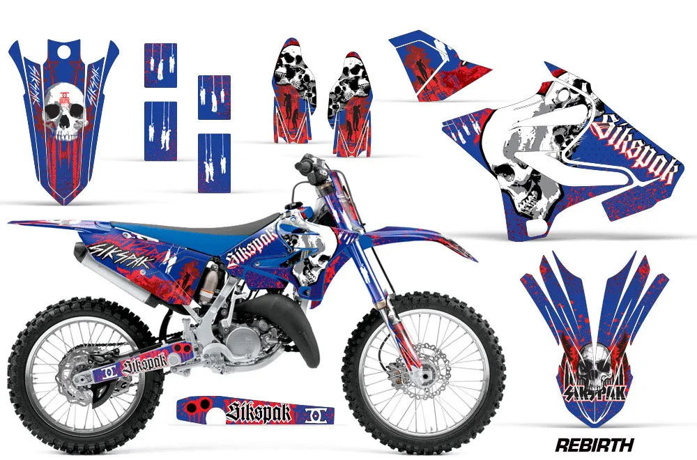 Yamaha YZ125 Dirt Bike Graphic Kit - 2015-2021 Rebirth Blue
