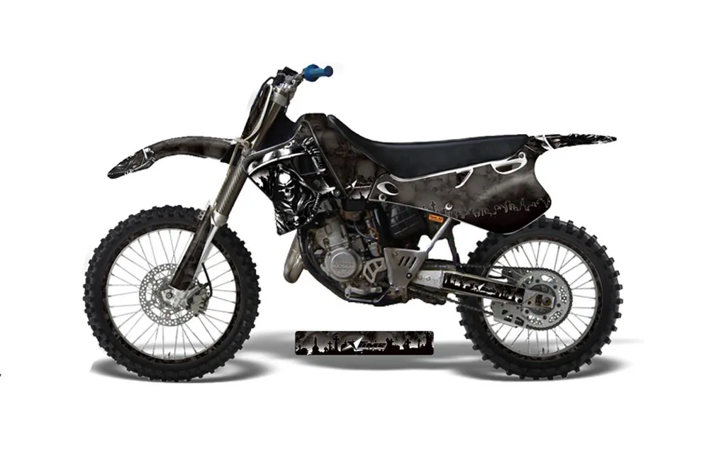 Yamaha YZ250 2 Stroke Dirt Bike Graphic Kit - 1993-1995 Reaper Black