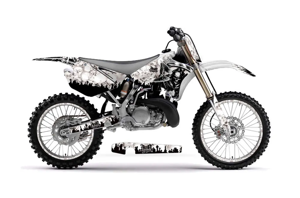 Yamaha YZ250 2 Stroke Dirt Bike Graphic Kit - 2002-2014 Reaper White