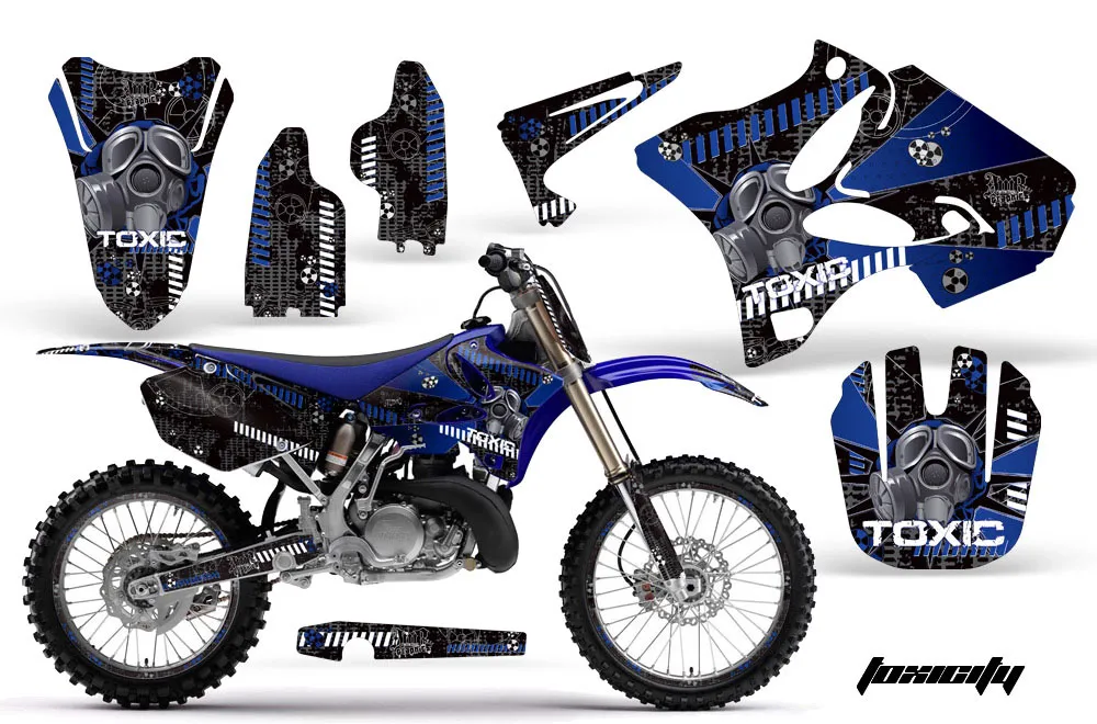 Yamaha YZ250 2 Stroke Dirt Bike Graphic Kit - 2002-2014 Toxicity Blue