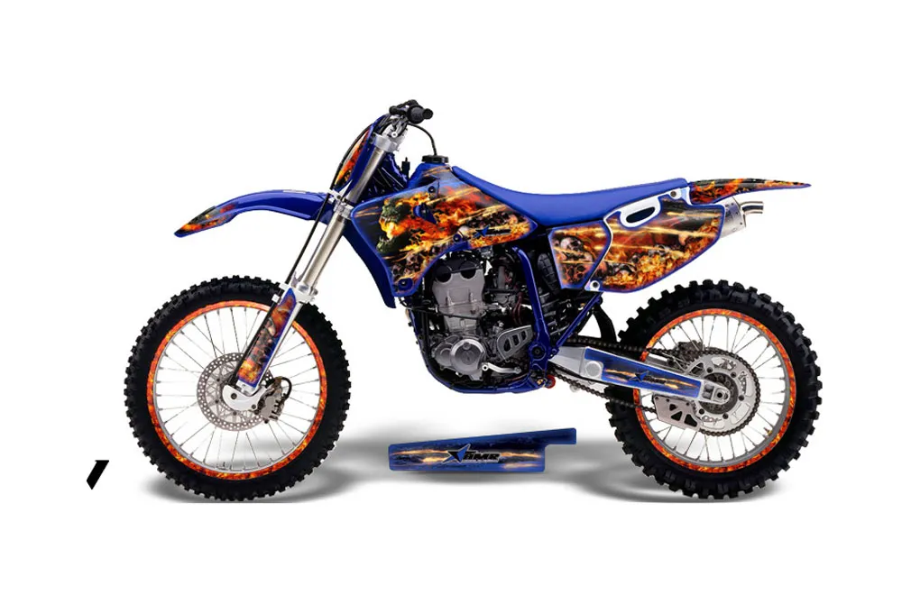 Yamaha YZ250 4 Stroke Dirt Bike Graphic Kit - 1998-2002 Firestorm Blue