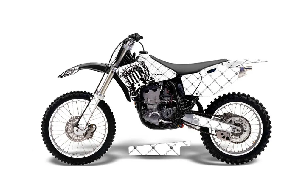 Yamaha YZ250 4 Stroke Dirt Bike Graphic Kit - 1998-2002 Silver Star - Reloaded White