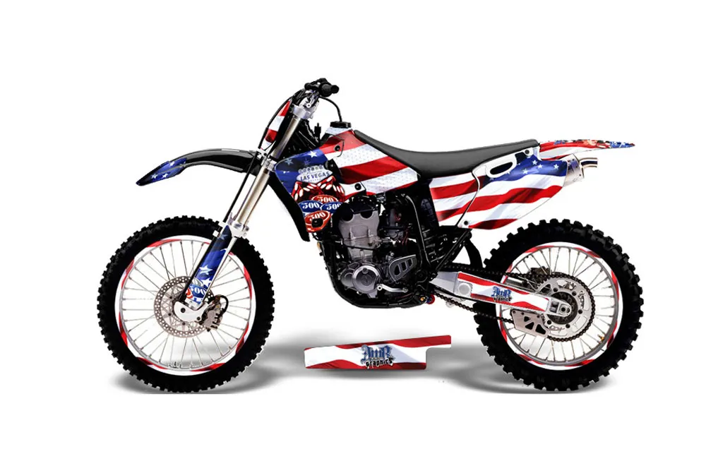 Yamaha YZ250 4 Stroke Dirt Bike Graphic Kit - 1998-2002 Sin and Stripes